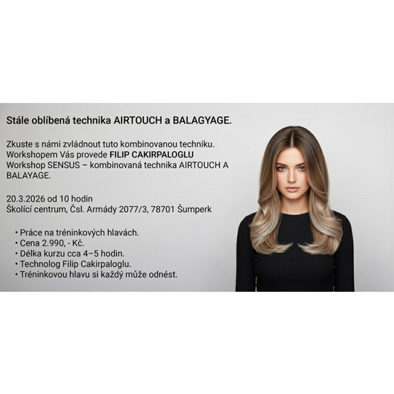 Workshop kombinovaná technika Airtouch, Balayage