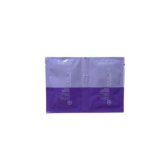 Atricos Milano set vzorečků - Arctic Purple Activator Shampoo & Conditioner 8 ml + 8 ml