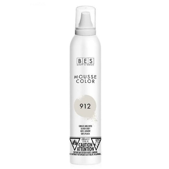 BES Barevné pěnové tužidlo - šedostříbrná (912) 200 ml