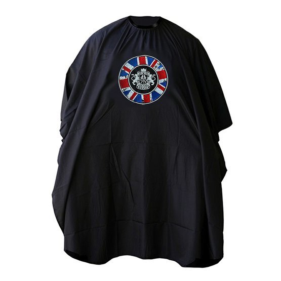 Dear Barber Pláštěnka s vyšívaným logem Barber Cape GB Flag