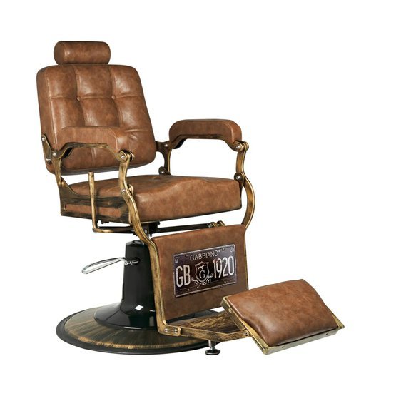 Gabbiano barber křeslo Boss stará světlá hnědá