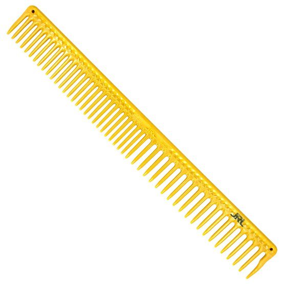 JRL Barber hřeben Long Round Tooth Cutting Comb J306 - žlutý