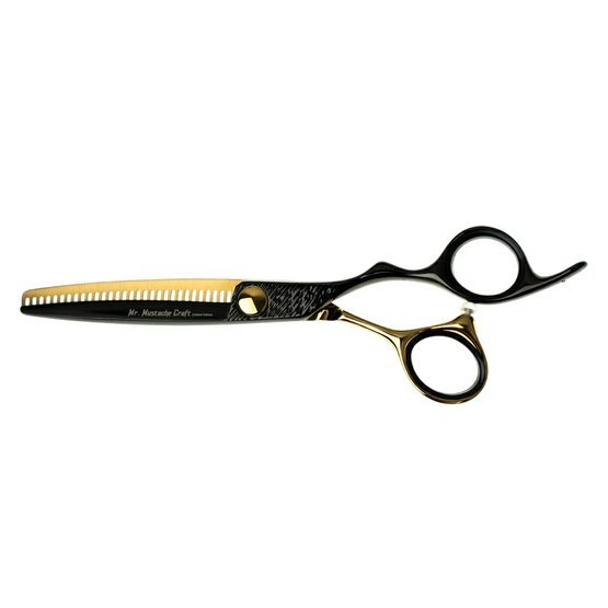 Mr. Mustache Craft Black-Gold - Efilační nůžky 5,5"