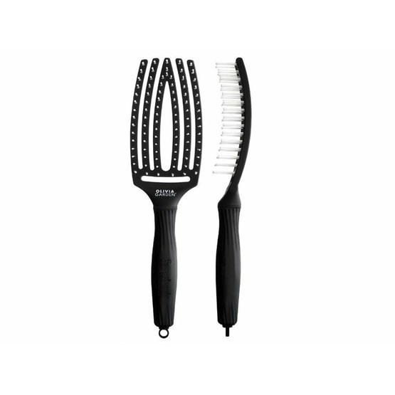 Olivia Garden Fingerbrush Black Nylon Medium