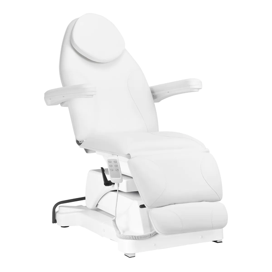 Sillon Basic kosmetické, elektrické křeslo, lehátko, bílé 1.png