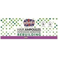 Ronney Hair Ampoules Intensive Keratine Rebuilding - Keratinové ampule proti lámání vlasů 12 x 10 ml