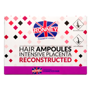 Ronney Hair Ampoules Intensive Placenta Reconstructed - Placentové ampule proti padání vlasů 6 x 10 ml