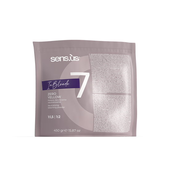 Sensus Inblonde Zero Yellow Deco – Fialový práškový zesvětlovač 450 g