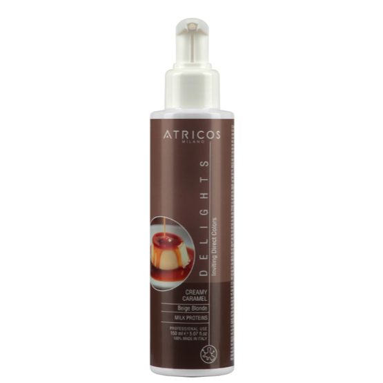 Atricos Delights Direct Gel Colouring - Creamy Caramel (Beige Blonde) - Přímý pigment (barvící gel) - Krémový karamel (Béžová blond) 150 ml.png