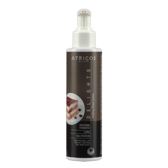 Atricos Delights Direct Gel Colouring - Original Tiramisu (Coffee) - Přímý pigment (barvící gel) - Tiramisu (Kávová) 150 ml.png