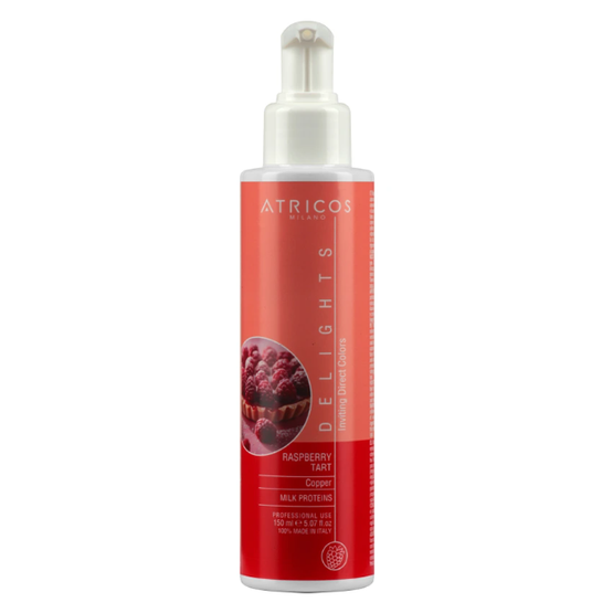 Atricos Delights Direct Gel Colouring - Raspberry Tart (Copper) - Přímý pigment (barvící gel) - Malinový koláč (Měděná) 150 ml.png
