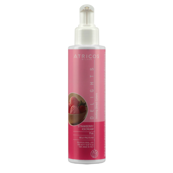 Atricos Delights Direct Gel Colouring - Strawberry Icecream (Pink) - Přímý pigment (barvící gel) - Jahodová zmrzlina (růžová) 150 ml.png
