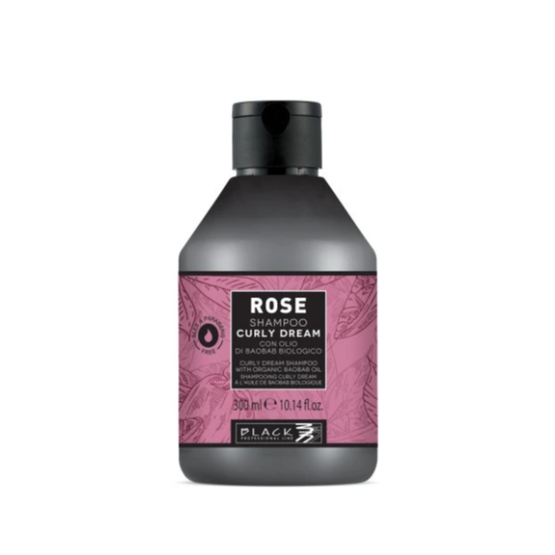 Black Premium Rose Curly Shampoo - Šampon pro vlnité či kudrnaté vlasy s tendencí k vysušování 300 ml