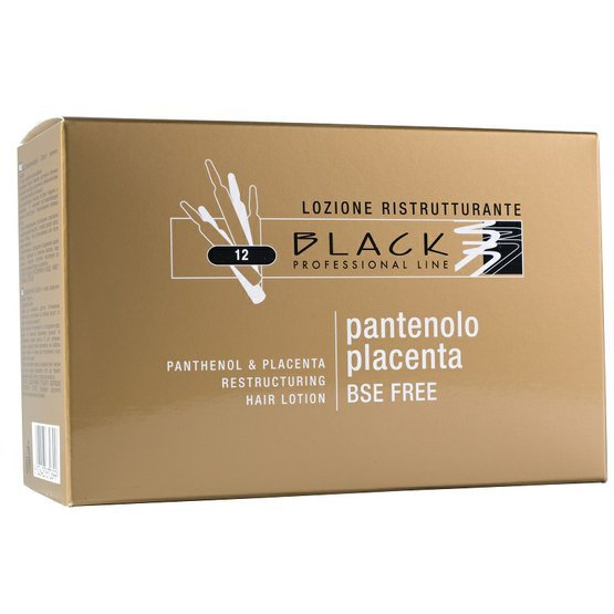Black Panthenol & Placenta Hair Lotion - Vlasové ampule 12x10 ml