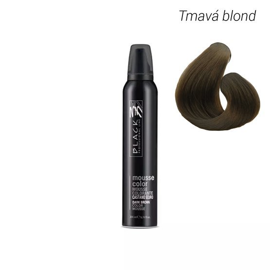 Black Mousse Color - Barevné pěnové tužidlo, tmavá blond 200 ml
