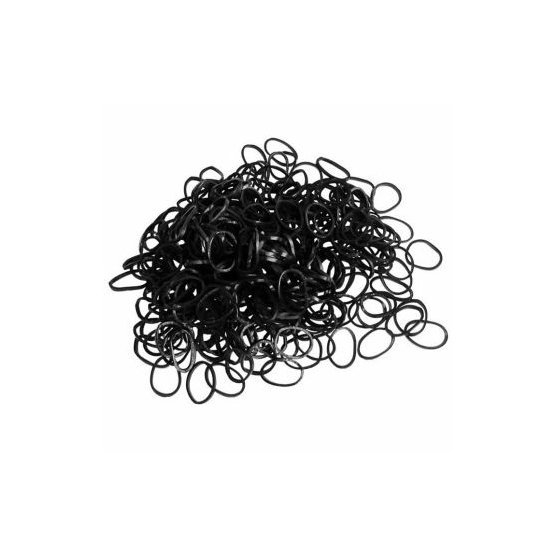 Duko elastické gumičky, černé (průměr 15 mm, 500 ks)