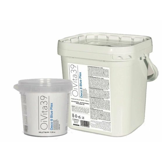 OiVita39 DECO 8 Blue Plex - Modrý odbarvovací prášek o 8 tónů s plexem 2,5 kg (5x500 g)