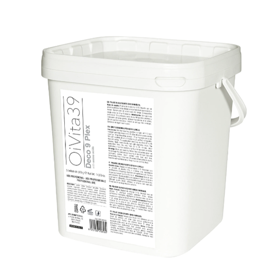 OiVita39 DECO 9 Grey Plex - Šedý odbarvovací prášek o 9 tónů s plexem 2,5 kg (5x500 g)