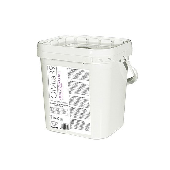 OiVita 39 DECO 7 Violet Plex - Fialový odbarvovací prášek o 7 tónů s plexem 2,5 kg (5x500 g)