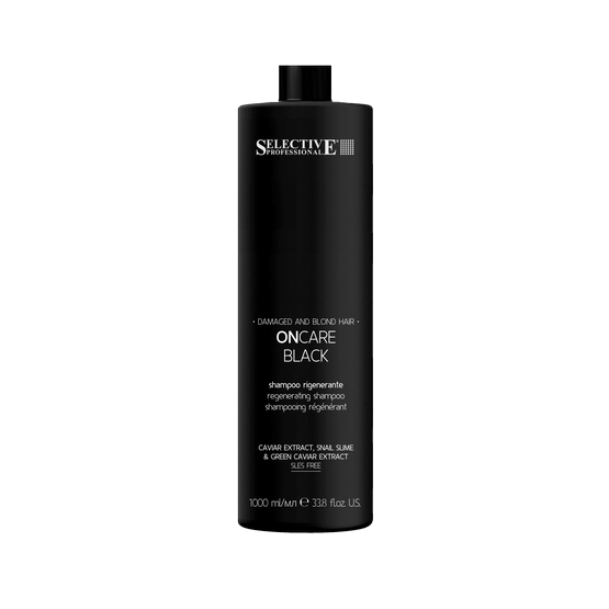 Selective Professional OnCare Black Shampoo - Regenerační šampon s kaviárem a šnečím extraktem 1000 ml