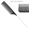 Vellen Hair sada melírovacích hřebenů 5 ks - Black
