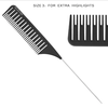 Vellen Hair sada melírovacích hřebenů 5 ks - Black